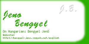 jeno bengyel business card
